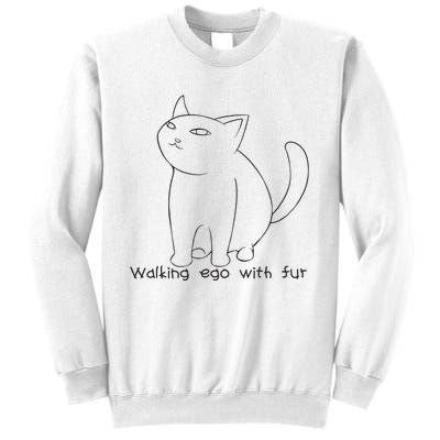 Walking Ego With Fur Sweatshirt