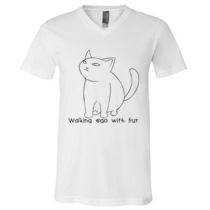 Walking Ego With Fur V-Neck T-Shirt