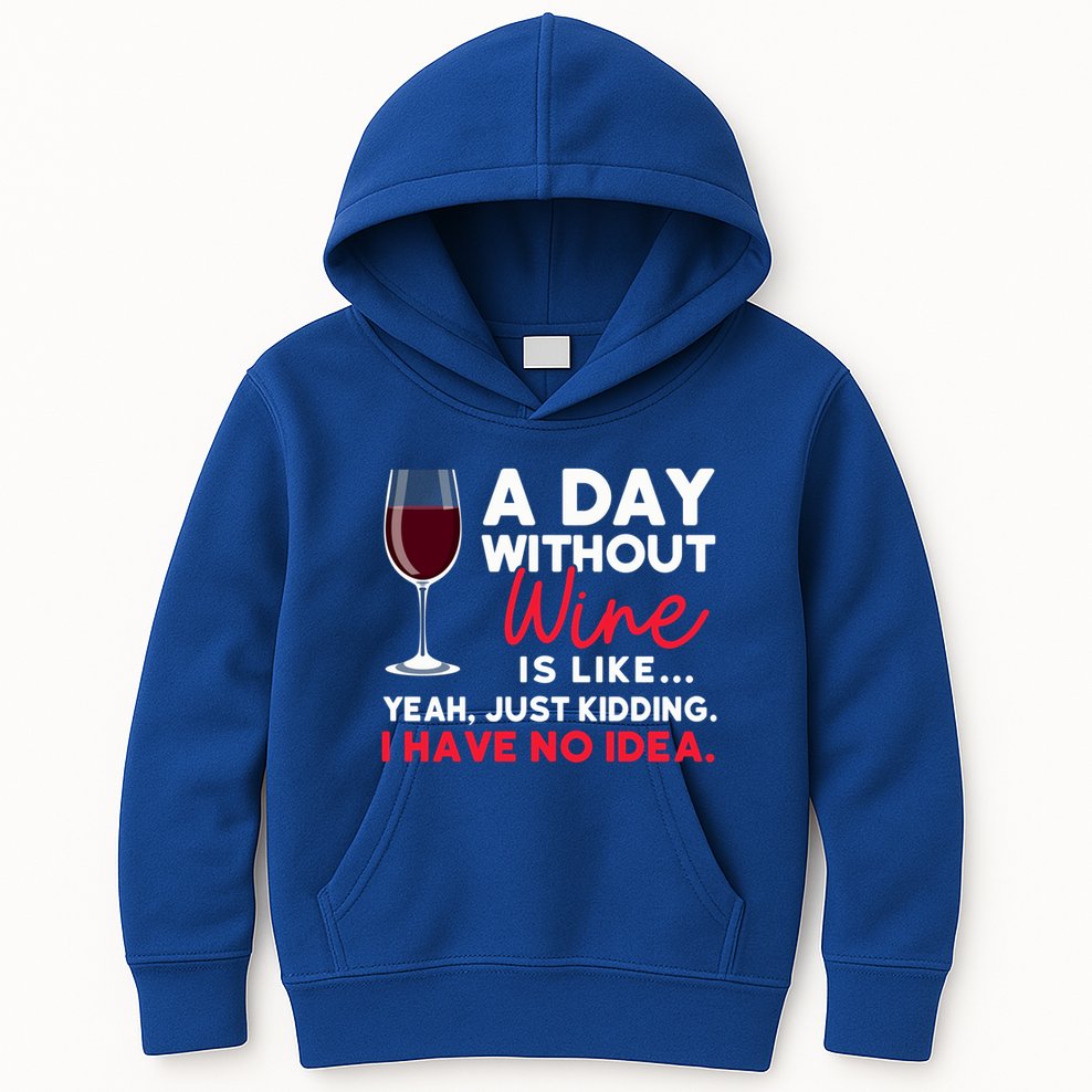 Wine Ers Wine Sommeliers A Day Without Wine Sommeliers Gift Kids Hoodie