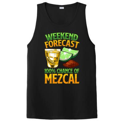 Weekend Forecast 100% Chance Of Mezcal Mescal Beverage Gift PosiCharge Competitor Tank