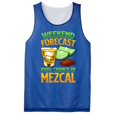 Weekend Forecast 100% Chance Of Mezcal Mescal Beverage Gift Mesh Reversible Basketball Jersey Tank