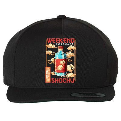 Weekend Forecast 100% Chance Of Shochu Japanese Liquor Gift Wool Snapback Cap