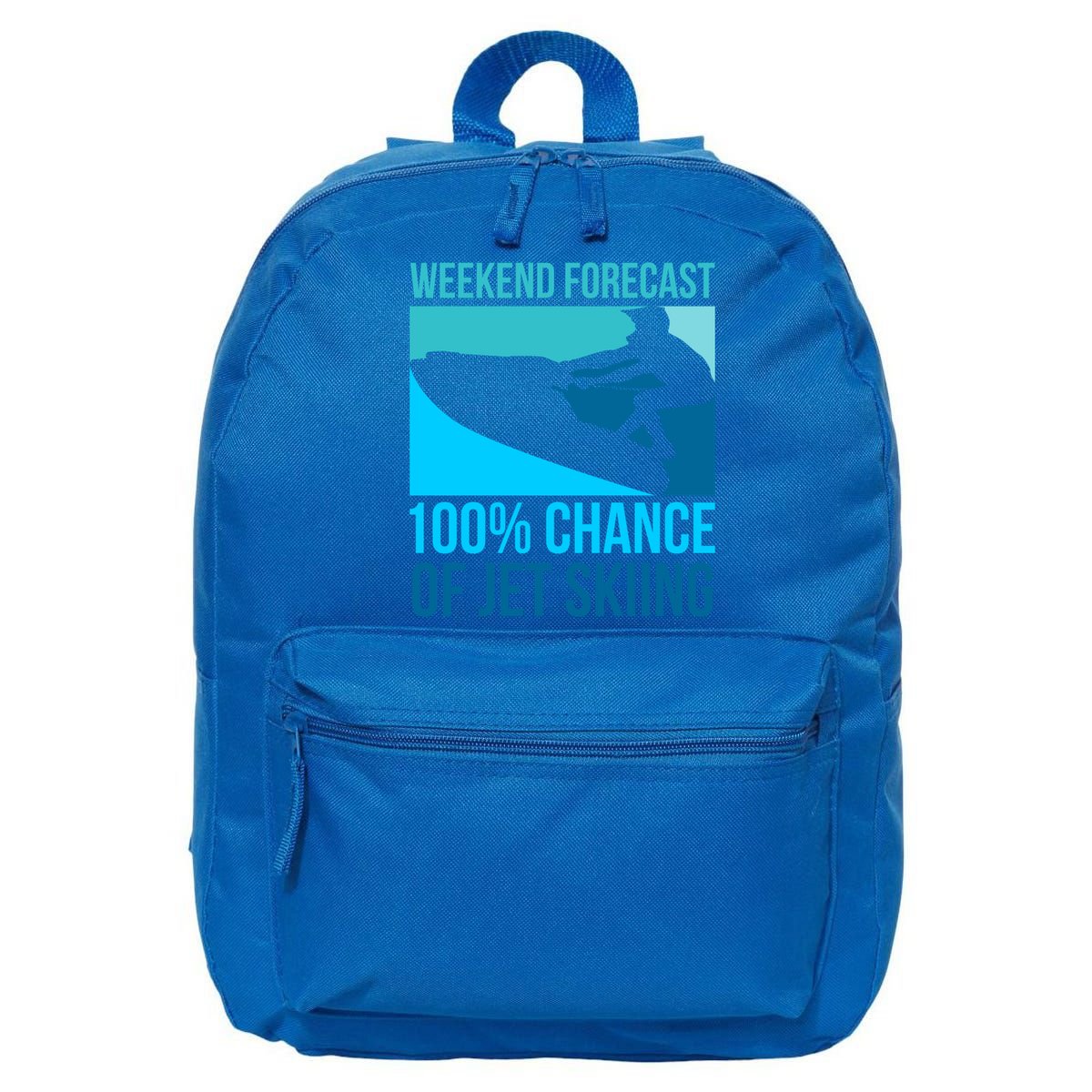 Weekend Forecast 100% Chance Of Jet Skiing Jet Ski Lovers Gift 16 in Basic Backpack