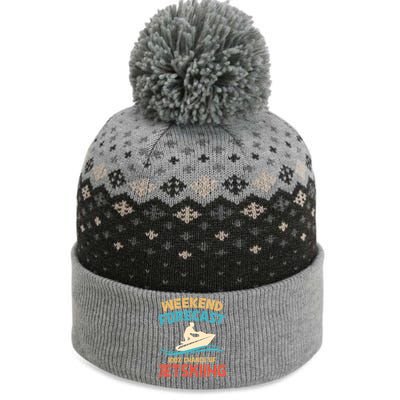 Weekend Forecast 100% Chance Of Jet Skiing Jet Ski Lovers Cool Gift The Baniff Cuffed Pom Beanie