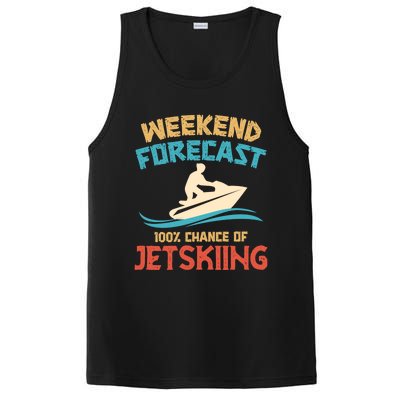 Weekend Forecast 100% Chance Of Jet Skiing Jet Ski Lovers Cool Gift PosiCharge Competitor Tank