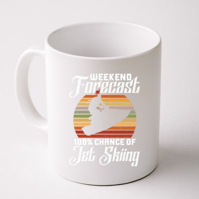 Weekend Forecast 100 Chance Of Jet Skiing Design Cute Gift Coffee Mug