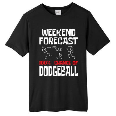 Weekend Forecast 100% Chance Of Dodgeball Dodgeball Player Tall Fusion ChromaSoft Performance T-Shirt