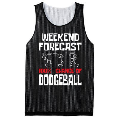 Weekend Forecast 100% Chance Of Dodgeball Dodgeball Player Mesh Reversible Basketball Jersey Tank