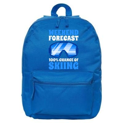 Weekend Forecast 100% Chance Of Skiing Gift 16 in Basic Backpack