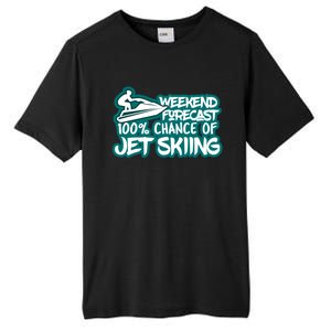 Weekend Forecast 100% Of Jet Skiing Summer Recreational Gift Tall Fusion ChromaSoft Performance T-Shirt