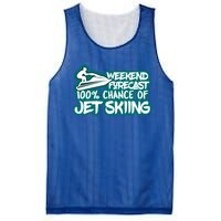 Weekend Forecast 100% Of Jet Skiing Summer Recreational Gift Mesh Reversible Basketball Jersey Tank