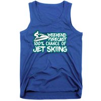 Weekend Forecast 100% Of Jet Skiing Summer Recreational Gift Tank Top