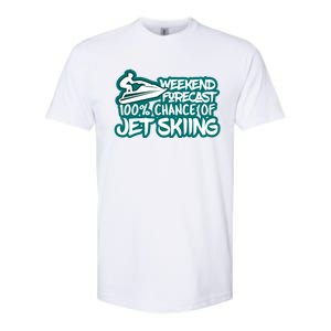 Weekend Forecast 100% Of Jet Skiing Summer Recreational Gift Softstyle CVC T-Shirt