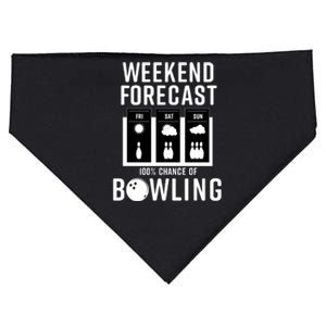 Weekend Forecast 100% Chance Of Bowling USA-Made Doggie Bandana