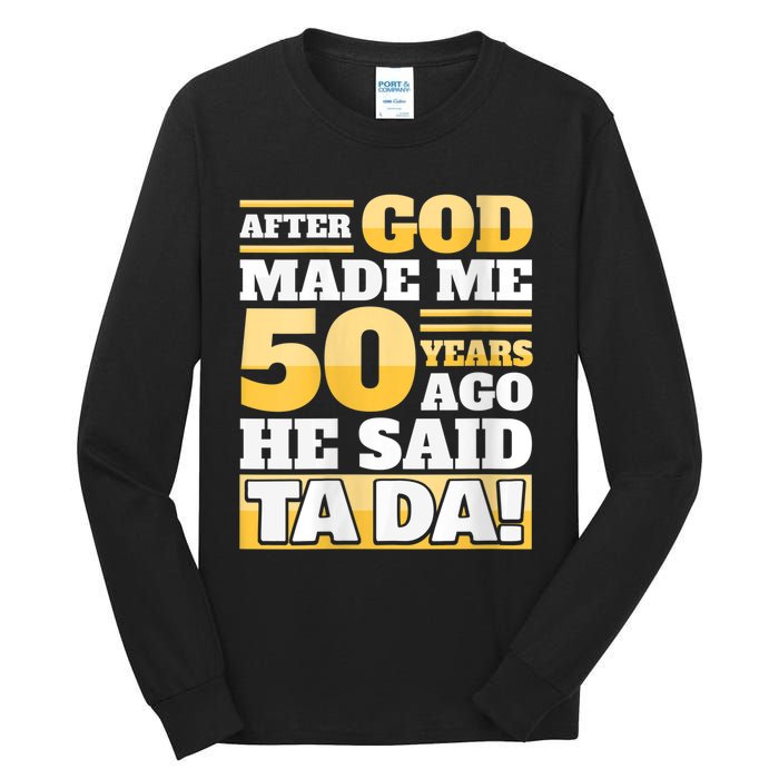 WoM.e.n.s Funny 50th Birthday - 50 Years V-Neck Tall Long Sleeve T-Shirt