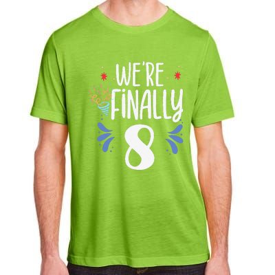 Were Finally 8 Celebrate Twins Birthday Twin Party Eight Adult ChromaSoft Performance T-Shirt