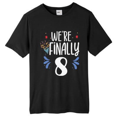 Were Finally 8 Celebrate Twins Birthday Twin Party Eight Tall Fusion ChromaSoft Performance T-Shirt