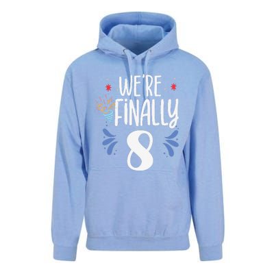 Were Finally 8 Celebrate Twins Birthday Twin Party Eight Unisex Surf Hoodie