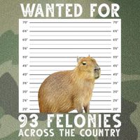 Wanted For 93 Felonies Across The Country Capybara Mugshot Legacy Tie Dye Trucker Hat