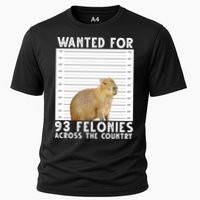 Wanted For 93 Felonies Across The Country Capybara Mugshot Performance Shirt