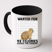 Wanted For 93 Felonies Across The Country Capybara Mugshot Mug