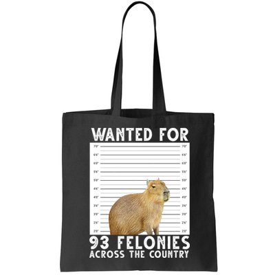 Wanted For 93 Felonies Across The Country Capybara Mugshot Bag