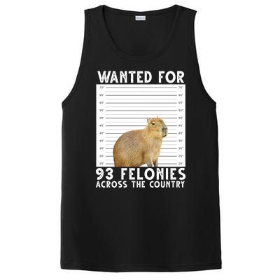 Wanted For 93 Felonies Across The Country Capybara Mugshot PosiCharge Competitor Tank