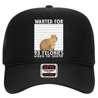 Wanted For 93 Felonies Across The Country Capybara Mugshot Trucker Hat