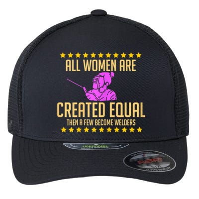 Welder For A Female Welding Steelsmith Flexfit Unipanel Trucker Cap