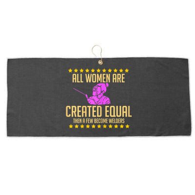 Welder For A Female Welding Steelsmith Large Microfiber Waffle Golf Towel