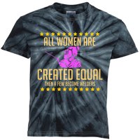 Welder For A Female Welding Steelsmith Kids Tie-Dye T-Shirt