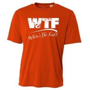 Wtf Funny Adult Wheres The Food Word Play Gift Cooling Performance Crew T-Shirt