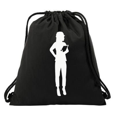 Wo Female architect Drawstring Bag