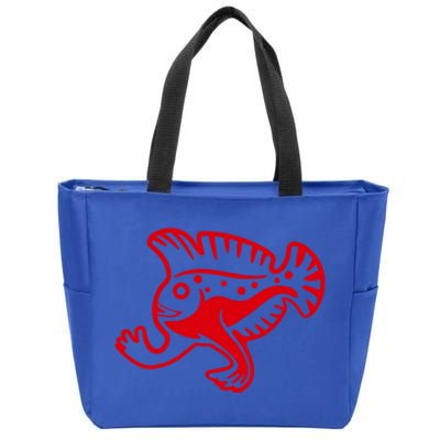 Walking Fish Angish Family Member For Fish Fans Gift Zip Tote Bag