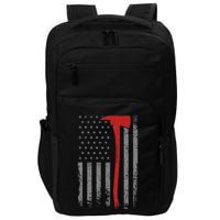 Wildland Firefighter Axe American Flag Thin Red Line Fireman Impact Tech Backpack