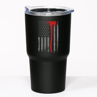 Wildland Firefighter Axe American Flag Thin Red Line Fireman Tumbler