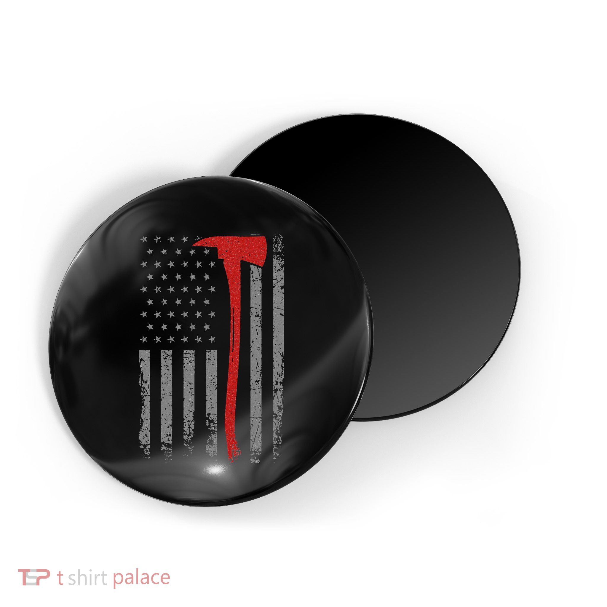 Wildland Firefighter Axe American Flag Thin Red Line Fireman Magnet