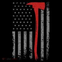 Wildland Firefighter Axe American Flag Thin Red Line Fireman Toddler Sweatshirt