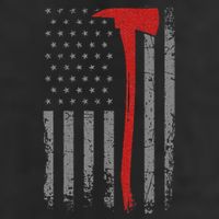 Wildland Firefighter Axe American Flag Thin Red Line Fireman Microfiber Hand Towel