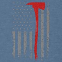 Wildland Firefighter Axe American Flag Thin Red Line Fireman Garment-Dyed Sweatshirt