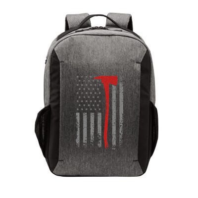 Wildland Firefighter Axe American Flag Thin Red Line Fireman Vector Backpack