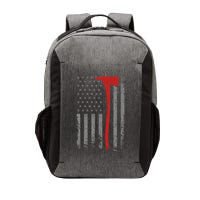 Wildland Firefighter Axe American Flag Thin Red Line Fireman Vector Backpack
