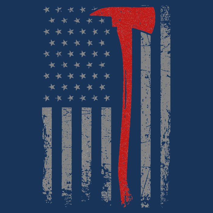 Wildland Firefighter Axe American Flag Thin Red Line Fireman Infant Baby Jersey Bodysuit