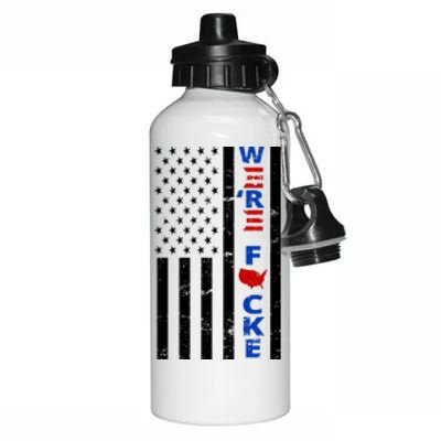 Were F!!cked Anti Biden Pro Republican Aluminum Water Bottle 