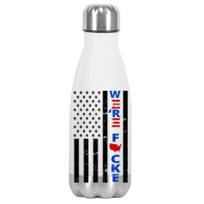 Were F!!cked Anti Biden Pro Republican Stainless Steel Insulated Water Bottle