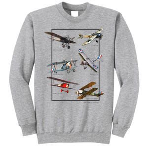 Wwi Fighters Airplanes Tall Sweatshirt