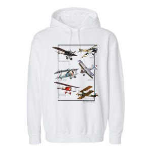 Wwi Fighters Airplanes Garment-Dyed Fleece Hoodie