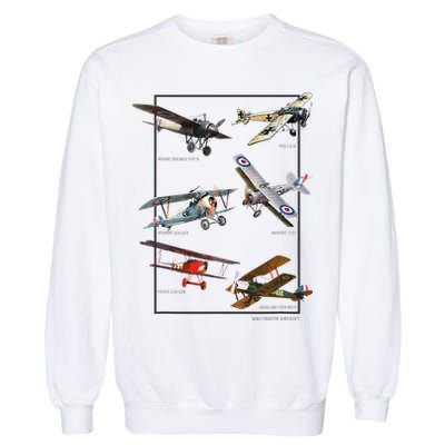 Wwi Fighters Airplanes Garment-Dyed Sweatshirt