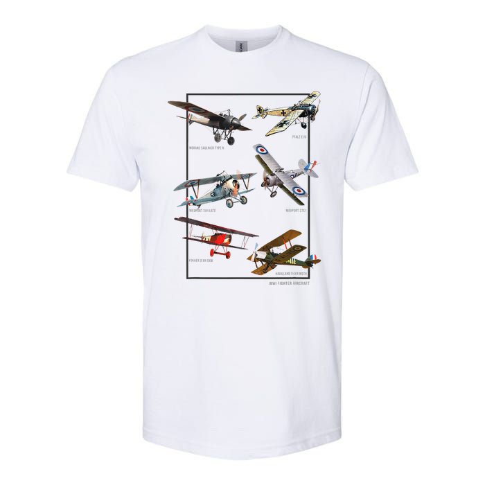 Wwi Fighters Airplanes Softstyle CVC T-Shirt