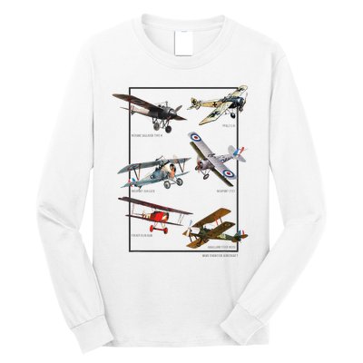 Wwi Fighters Airplanes Long Sleeve Shirt